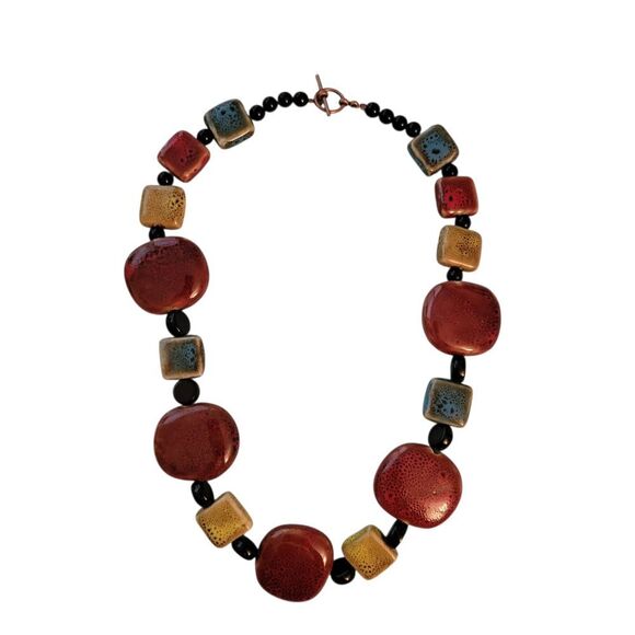 Stone And Beaded Necklace - Picture 1 of 5